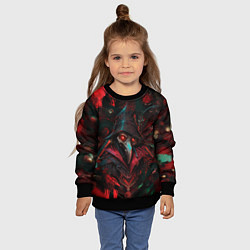 Свитшот детский Чумной доктор с пылающим взором, цвет: 3D-черный — фото 2