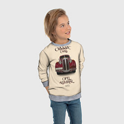 Свитшот детский Классические автомобили Opel, цвет: 3D-меланж — фото 2