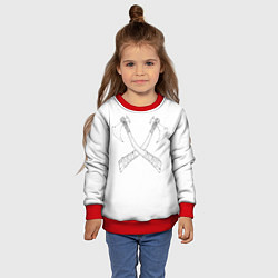 Свитшот детский Топоры, цвет: 3D-красный — фото 2