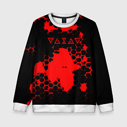Свитшот детский The Witcher hexagon краски, цвет: 3D-белый