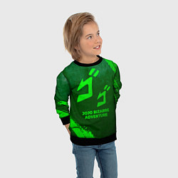 Свитшот детский JoJo Bizarre Adventure - green gradient, цвет: 3D-черный — фото 2