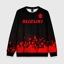 Свитшот детский Suzuki - red gradient посередине, цвет: 3D-черный