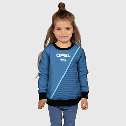 Свитшот детский Opel сине-голубой в полоску, цвет: 3D-черный — фото 2