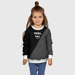 Свитшот детский Opel чёрно-белый шахматка, цвет: 3D-белый — фото 2