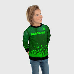 Свитшот детский Beastars - green gradient посередине, цвет: 3D-черный — фото 2