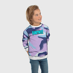 Свитшот детский Fortnite camo steel, цвет: 3D-белый — фото 2
