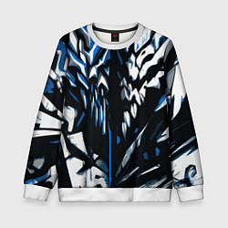 Детский свитшот White and blue abstraction on a black background