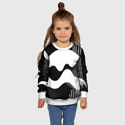 Свитшот детский Солнечный дождь - абстракция, цвет: 3D-белый — фото 2