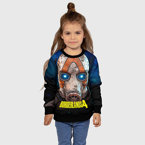 Детский свитшот Маска в руке Borderlands 4 / 3D-Черный – фото 4