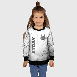 Свитшот детский Stray - white gradient вертикально, цвет: 3D-черный — фото 2