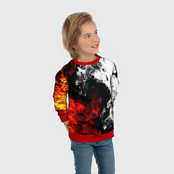 Свитшот детский Битва дыма и огня, цвет: 3D-красный — фото 2