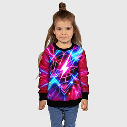 Свитшот детский Lightning - neon fantasy, цвет: 3D-черный — фото 2