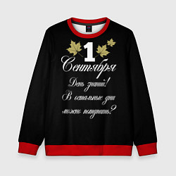 Свитшот детский 1 сентября - День знаний, цвет: 3D-красный