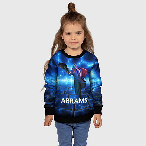 Детский свитшот Deadlock Abrams синие молнии / 3D-Черный – фото 4