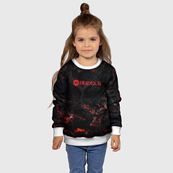 Свитшот детский Deadlock logo red texture, цвет: 3D-белый — фото 2
