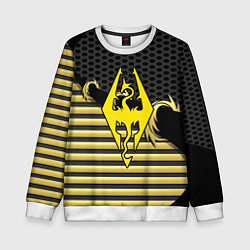 Свитшот детский Skyrim gold edinion, цвет: 3D-белый