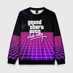 Свитшот детский GTA retro wave, цвет: 3D-черный