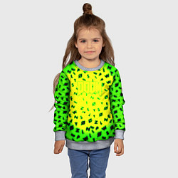 Свитшот детский Doom кислотное лого символы, цвет: 3D-меланж — фото 2