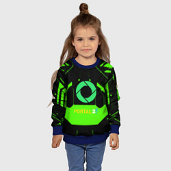 Свитшот детский Portal game pattern, цвет: 3D-синий — фото 2