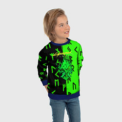 Свитшот детский Cyberpunk 2077 символы, цвет: 3D-синий — фото 2