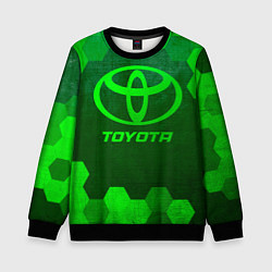 Свитшот детский Toyota - green gradient, цвет: 3D-черный