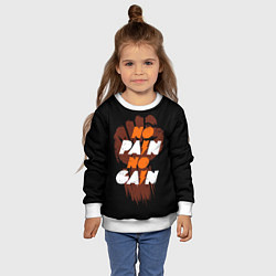 Свитшот детский Без усилий нет результата, цвет: 3D-белый — фото 2