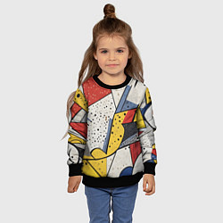 Свитшот детский Поп-арт яркая абстракция, цвет: 3D-черный — фото 2