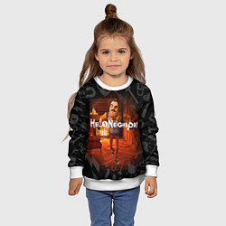 Свитшот детский Привет сосед у камина, цвет: 3D-белый — фото 2