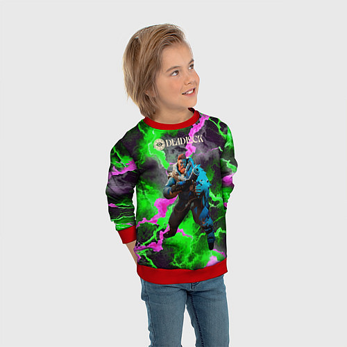 Детский свитшот Deadlock Kelvin / 3D-Красный – фото 3