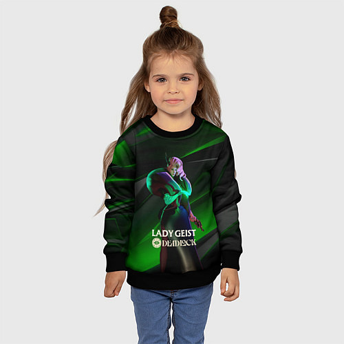 Детский свитшот Леди Гейст Deadlock / 3D-Черный – фото 4