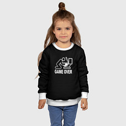 Свитшот детский Конец игры у унитаза, цвет: 3D-белый — фото 2