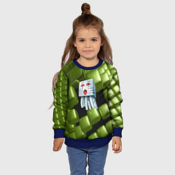 Свитшот детский Minecraft ghost, цвет: 3D-синий — фото 2