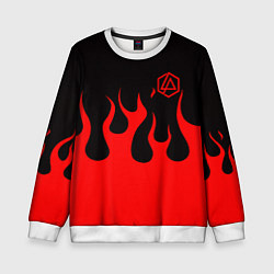 Детский свитшот Linkin park logo fire