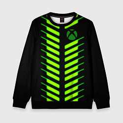 Свитшот детский Xbox green line, цвет: 3D-черный