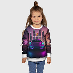Свитшот детский Porshe big city, цвет: 3D-белый — фото 2