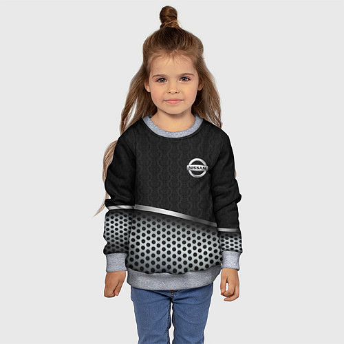 Детский свитшот Nissan carbon auto / 3D-Меланж – фото 4