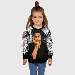 Свитшот детский Musashi ponders, цвет: 3D-черный — фото 2