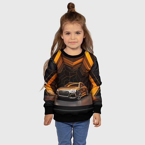 Детский свитшот Audi auto / 3D-Черный – фото 4