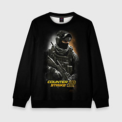 Свитшот детский Counter strike спецназовец, цвет: 3D-черный