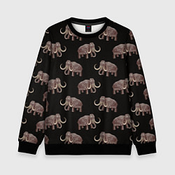 Детский свитшот Мамонтовый паттерн