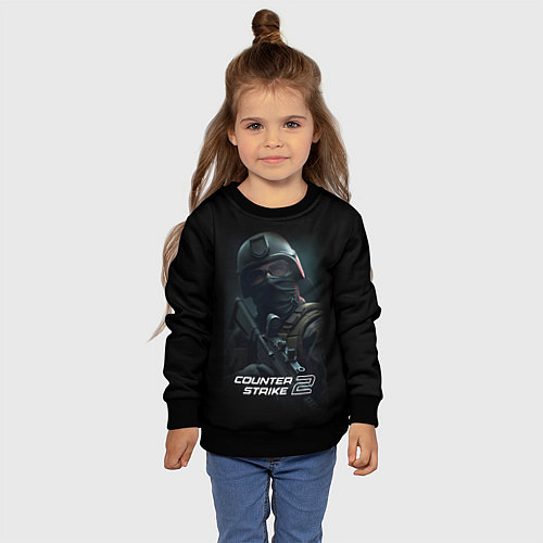Детский свитшот CS counter terrorist / 3D-Черный – фото 4
