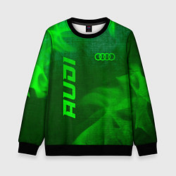 Детский свитшот Audi - green gradient вертикально