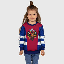 Свитшот детский Российская империя геометрия, цвет: 3D-синий — фото 2