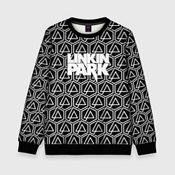 Свитшот детский Linkin park pattern, цвет: 3D-черный