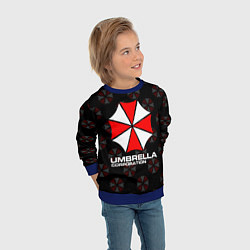 Свитшот детский Resident evil - umbrella corporation, цвет: 3D-синий — фото 2