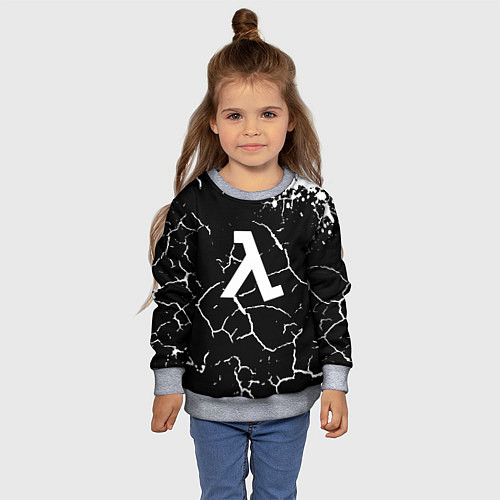 Детский свитшот Half life pattern краски / 3D-Меланж – фото 4