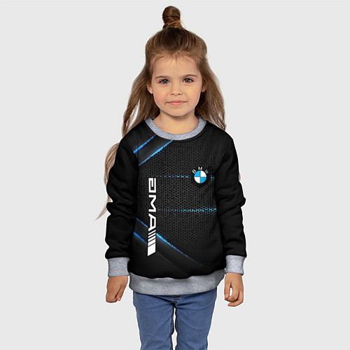 Детский свитшот BMW metal steel / 3D-Меланж – фото 4