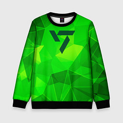 Свитшот детский Seventeen green poly, цвет: 3D-черный