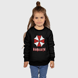 Свитшот детский Biohazard logo, цвет: 3D-черный — фото 2