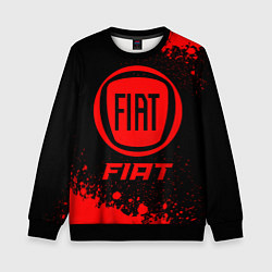 Свитшот детский Fiat - red gradient, цвет: 3D-черный